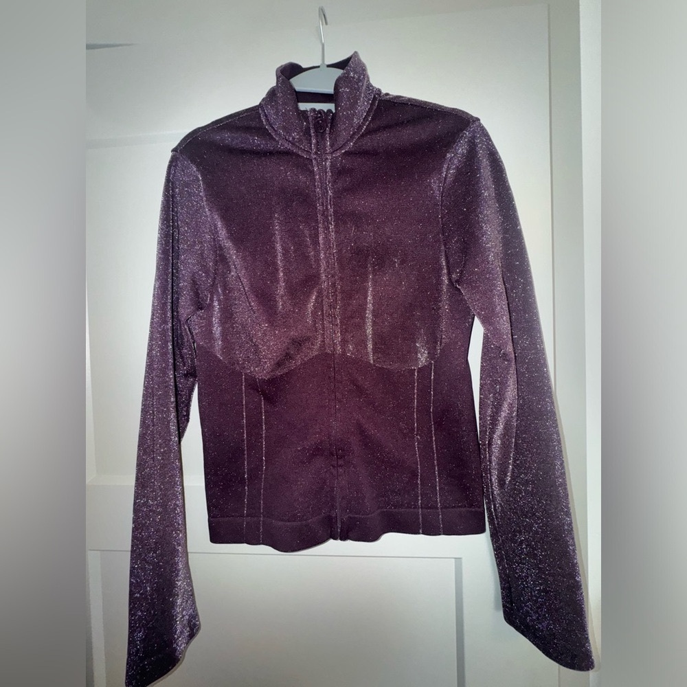 Victoria’s Secret Winter Shimmer Wine Purple Seamless Sports Jacket (Size M)
